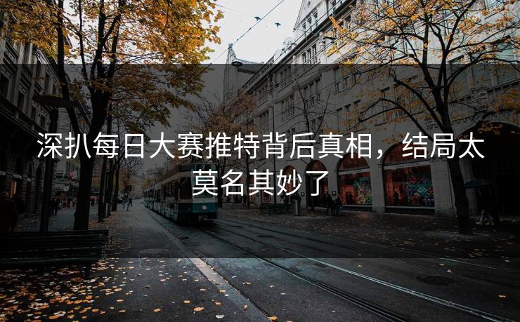 深扒每日大赛推特背后真相，结局太莫名其妙了